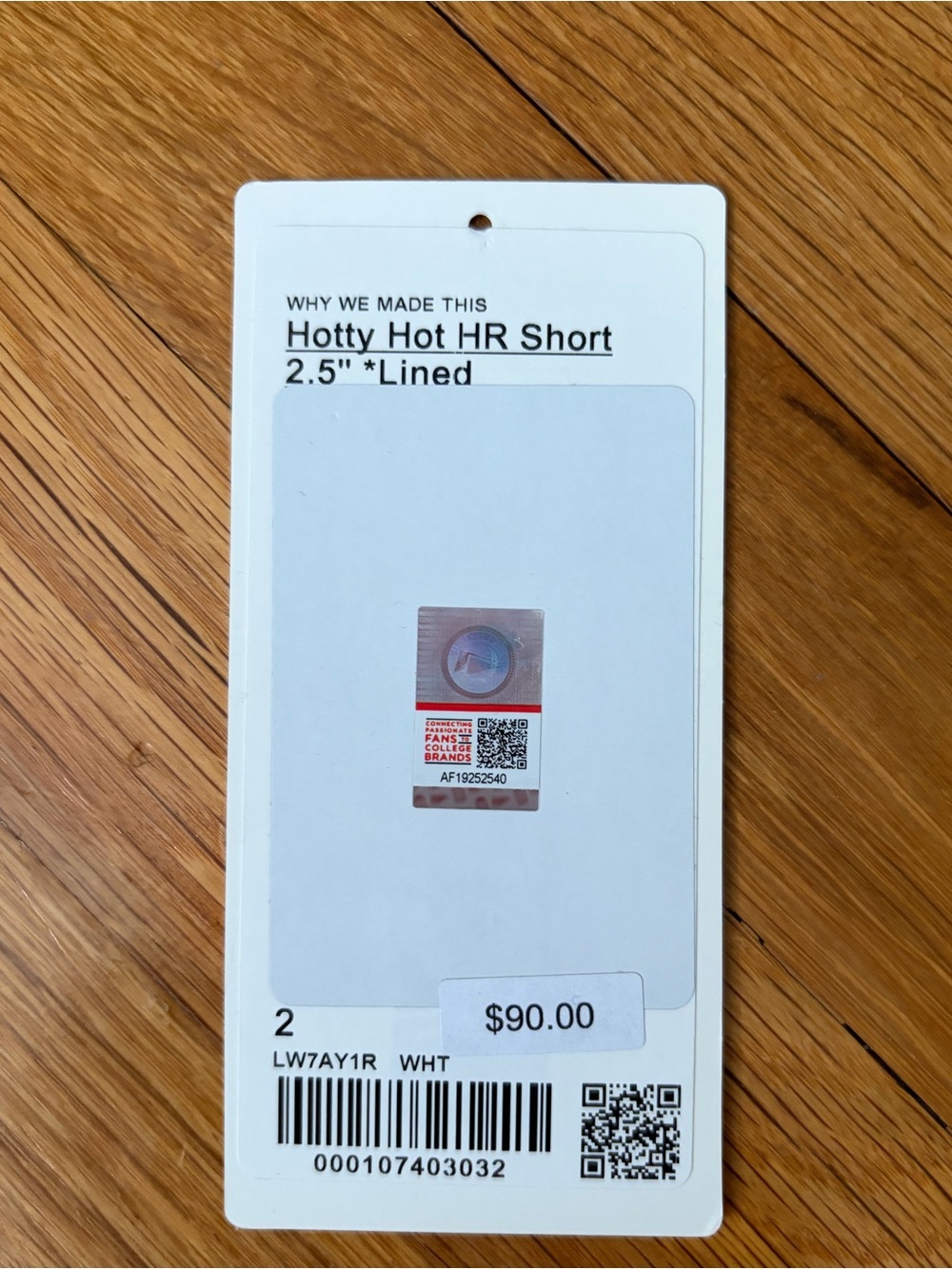 Lululemon Hotty Hot Shorts University of Tennessee white HR 2.5” size 2 - Picture 5 of 5